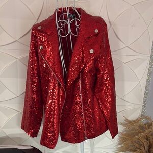 JoJo Siwa Red Sequin Blazer Sparkling Statement Piece